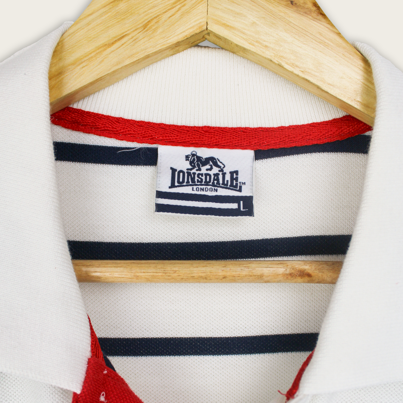 VINTAGE LONSDALE POLO SHIRT - L