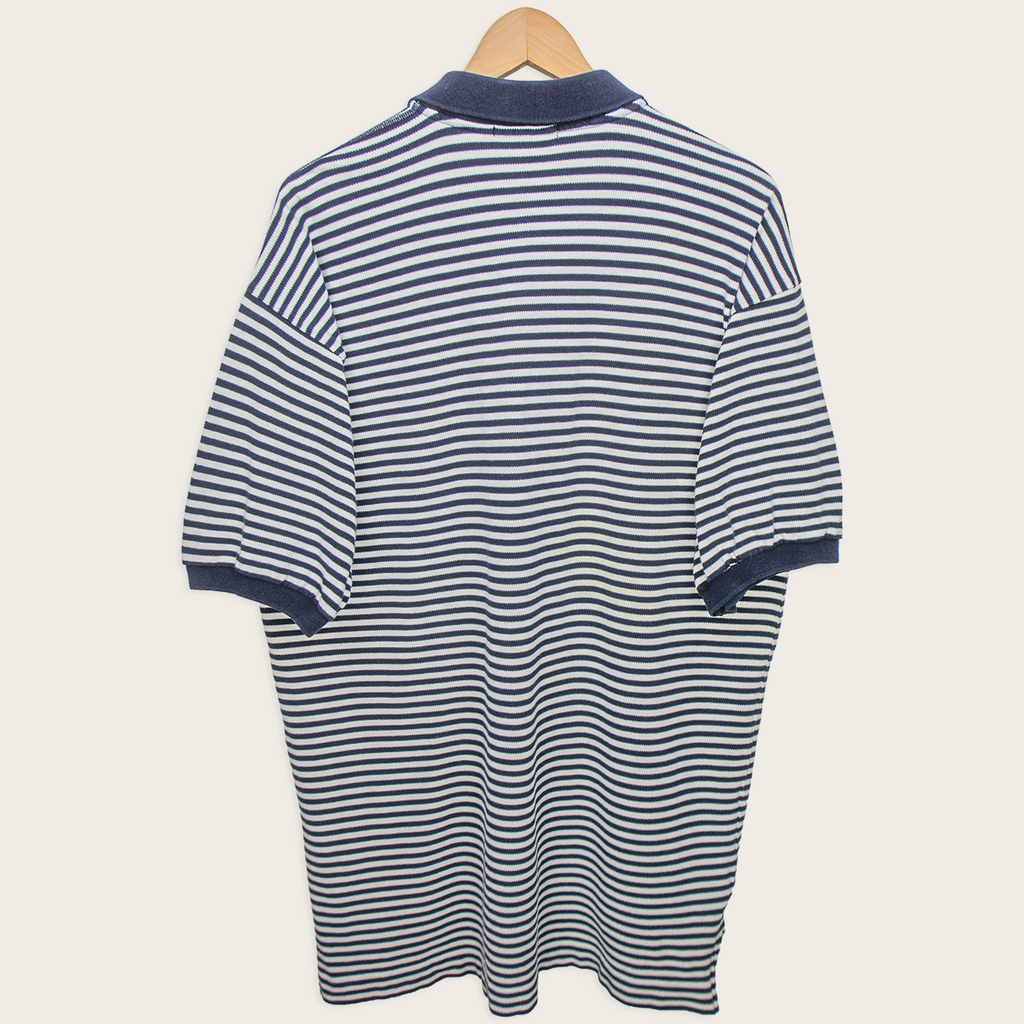 90s Nautica Striped Polo Shirt - XL/XXL