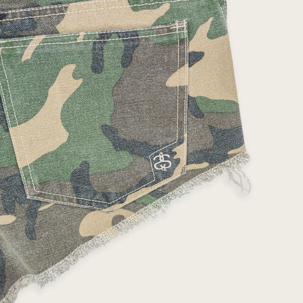 Stussy Micro Shorts - Camo Print - Size 8