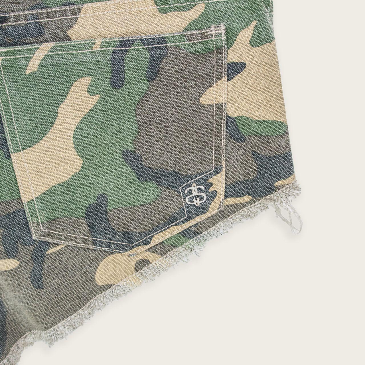 Stussy Micro Shorts - Camo Print - Size 8