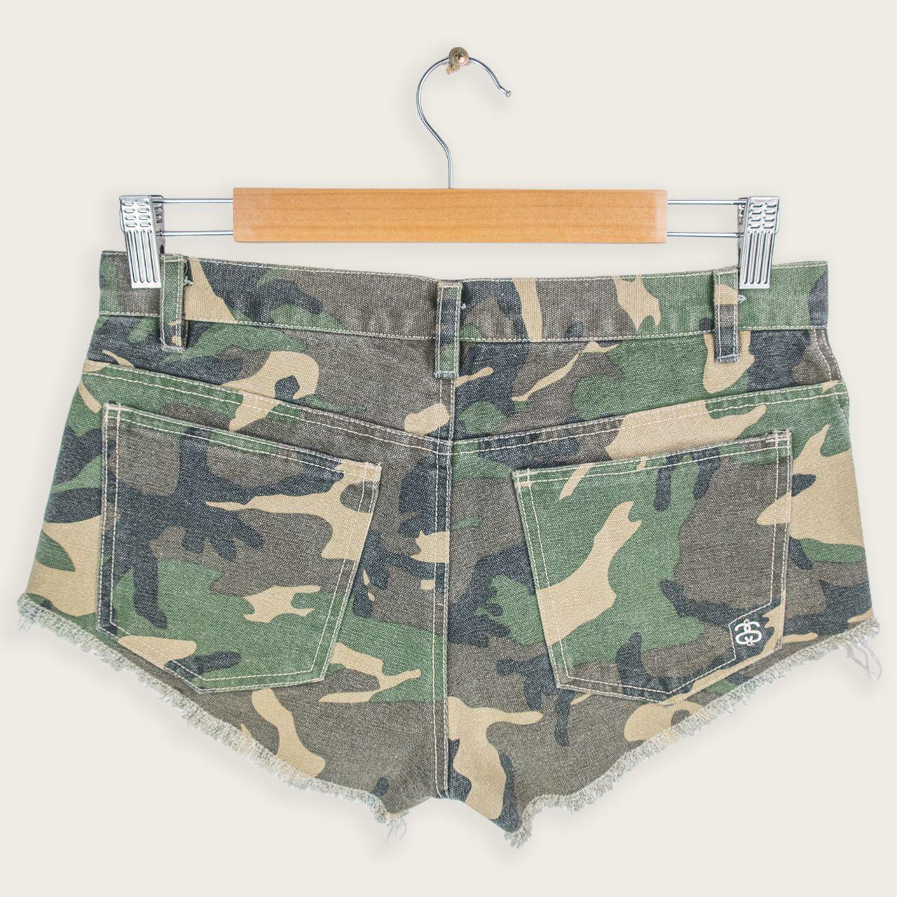 Stussy Micro Shorts - Camo Print - Size 8