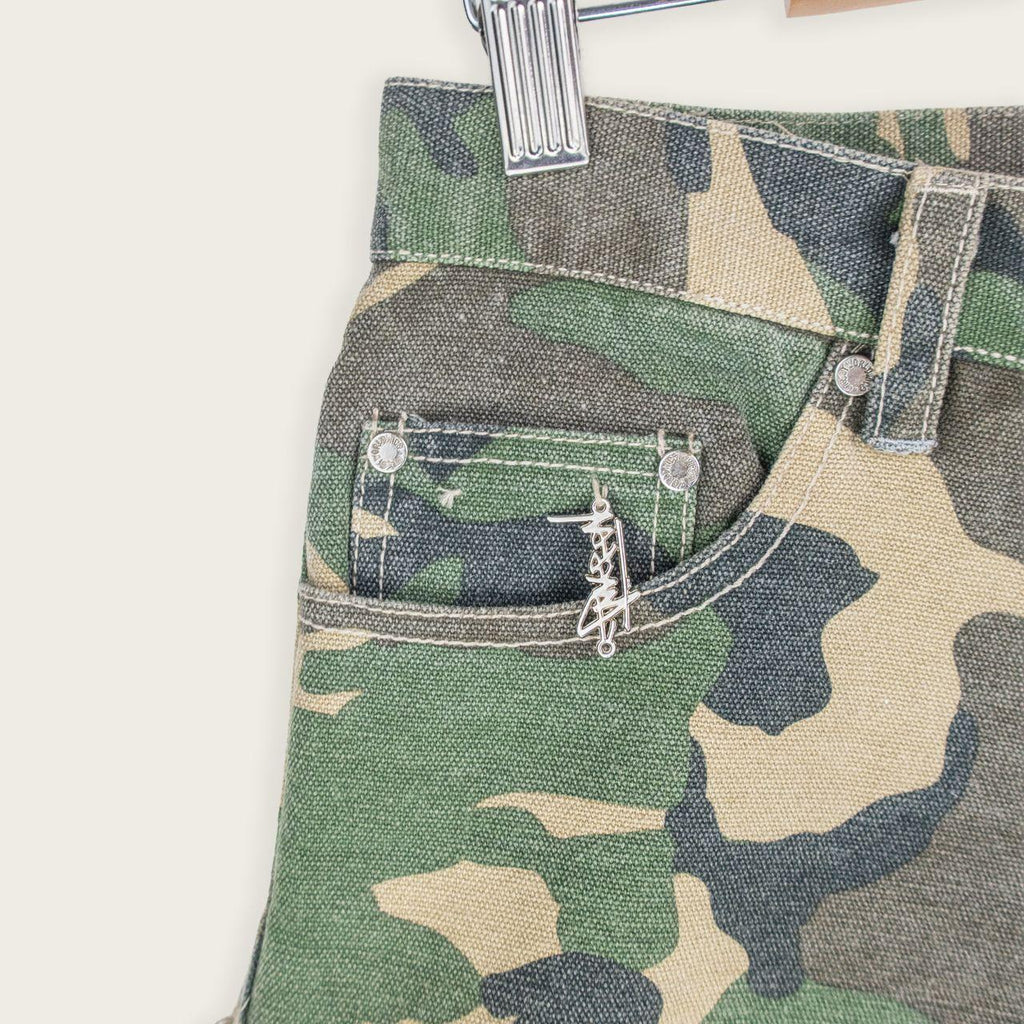 Stussy Micro Shorts - Camo Print - Size 8