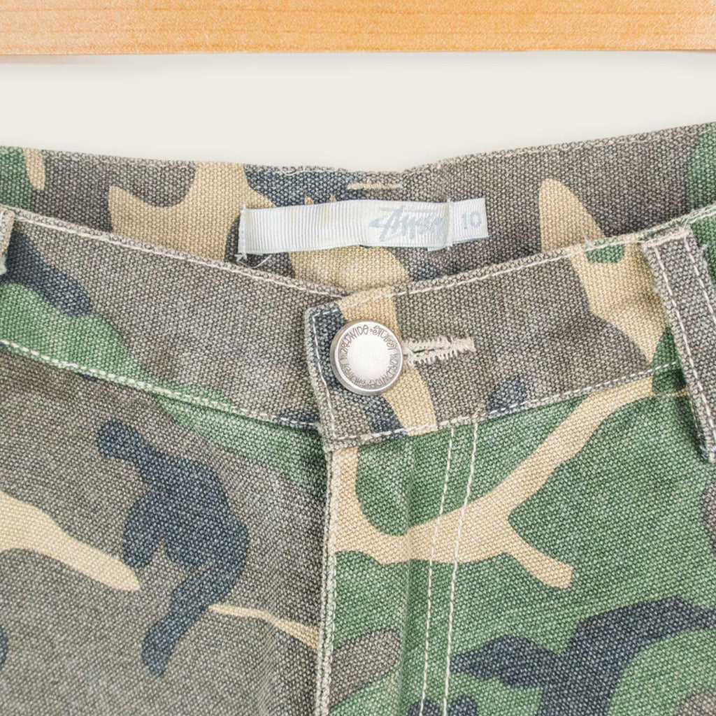 Stussy Micro Shorts - Camo Print - Size 8