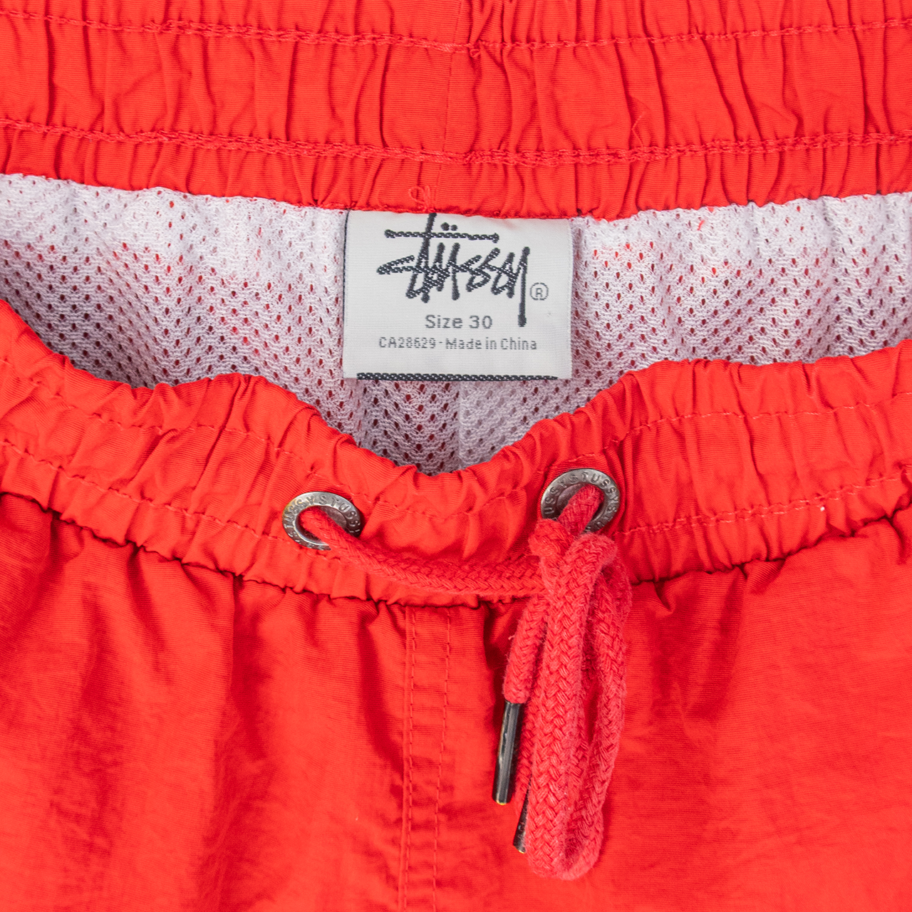 00's STÜSSY ADJUSTABLE MESH-LINED TRACK SHORTS - 30"