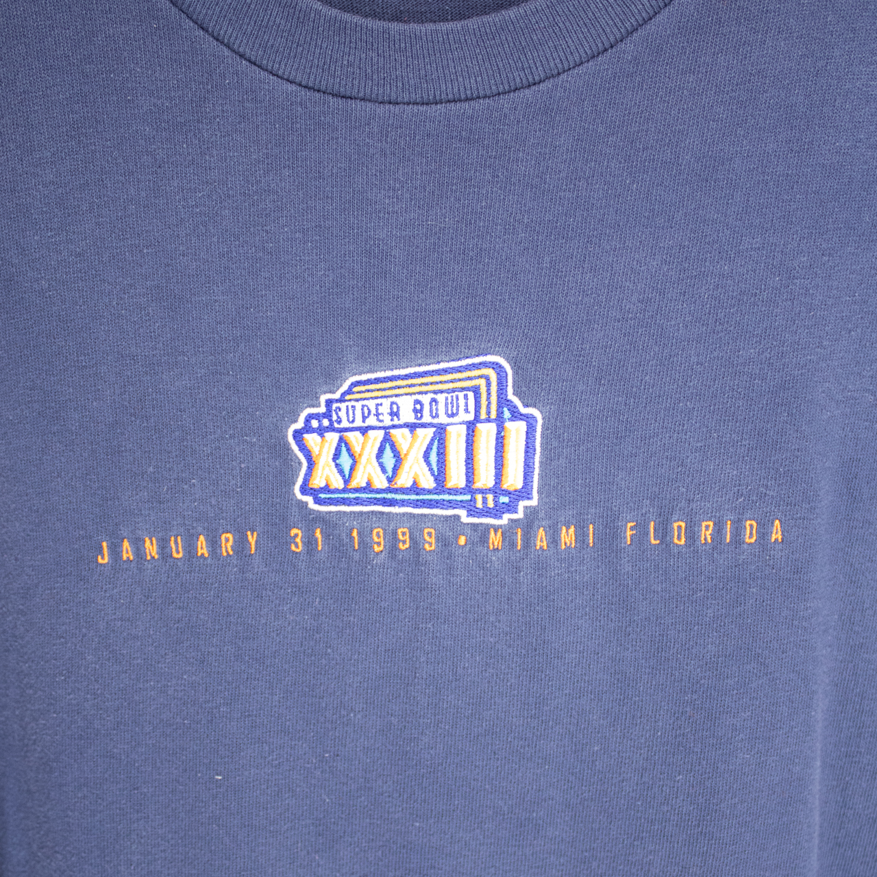 VINTAGE NIKE 1999 MIAMI FLORIDA SUPERBOWL XXXIII T-SHIRT - L