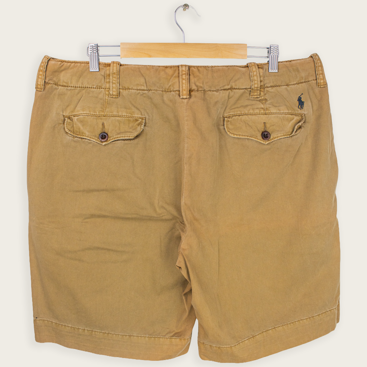 90's RALPH LAUREN ADJUSTABLE CHINO SHORTS - 38"