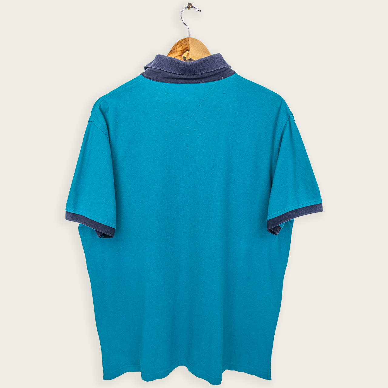 Teal Premium TOMMY HILFIGER Casual Preppy Streetwear Polo Shirt - XL