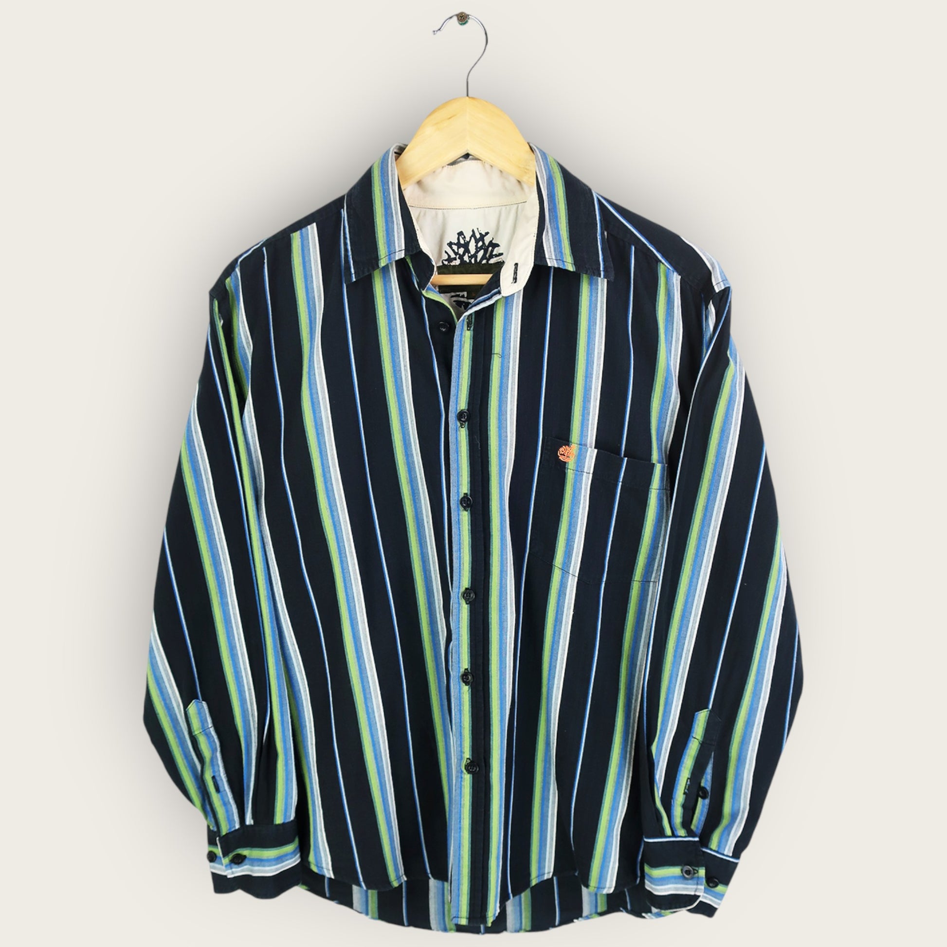 VINTAGE LONG-SLEEVE TIMBERLAND BUTTON-UP SHIRT - L