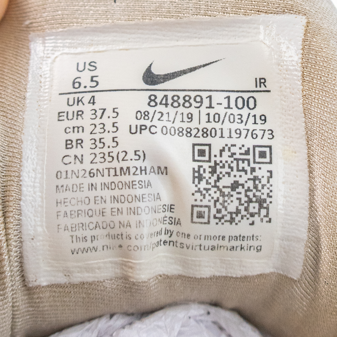 Women's 2019 Cream White NIKE TN Air Max Plus - US 6.5