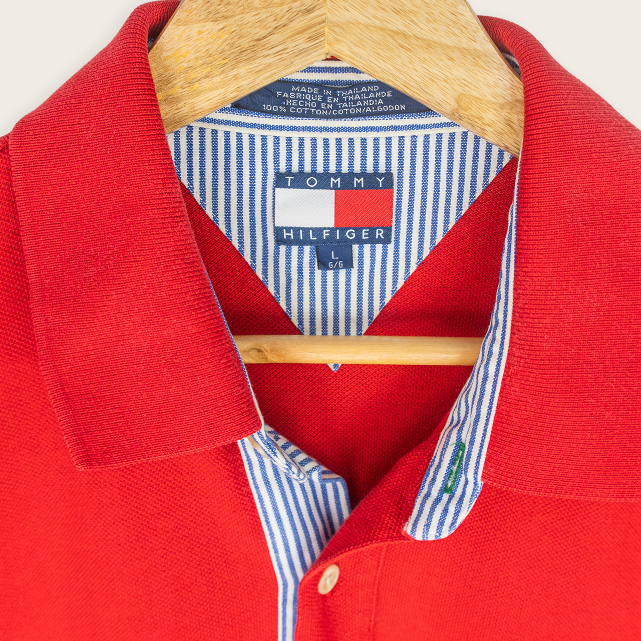 90's TOMMY HILFIGER POLO SHIRT - L