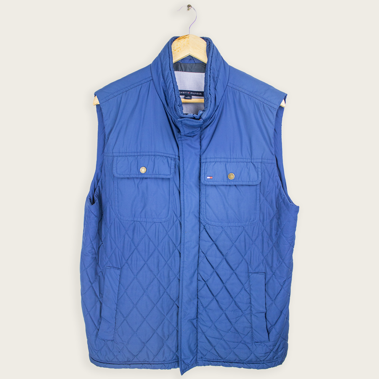00's TOMMY HILFIGER PUFFER VEST - L