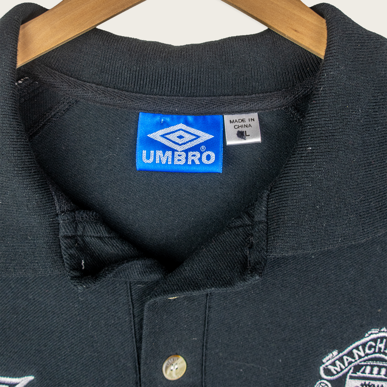 00's Umbro Manchester United Polo Shirt - XL