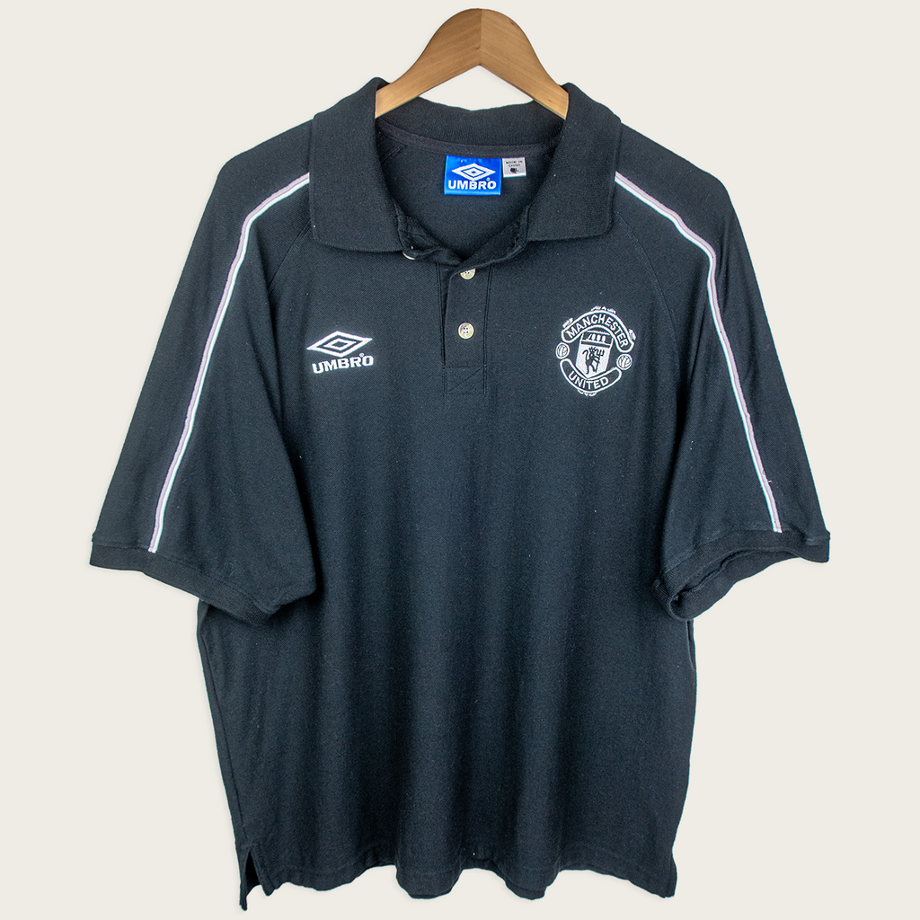00's Umbro Manchester United Polo Shirt - XL