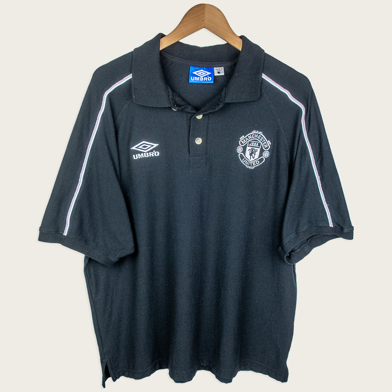 00's Umbro Manchester United Polo Shirt - XL