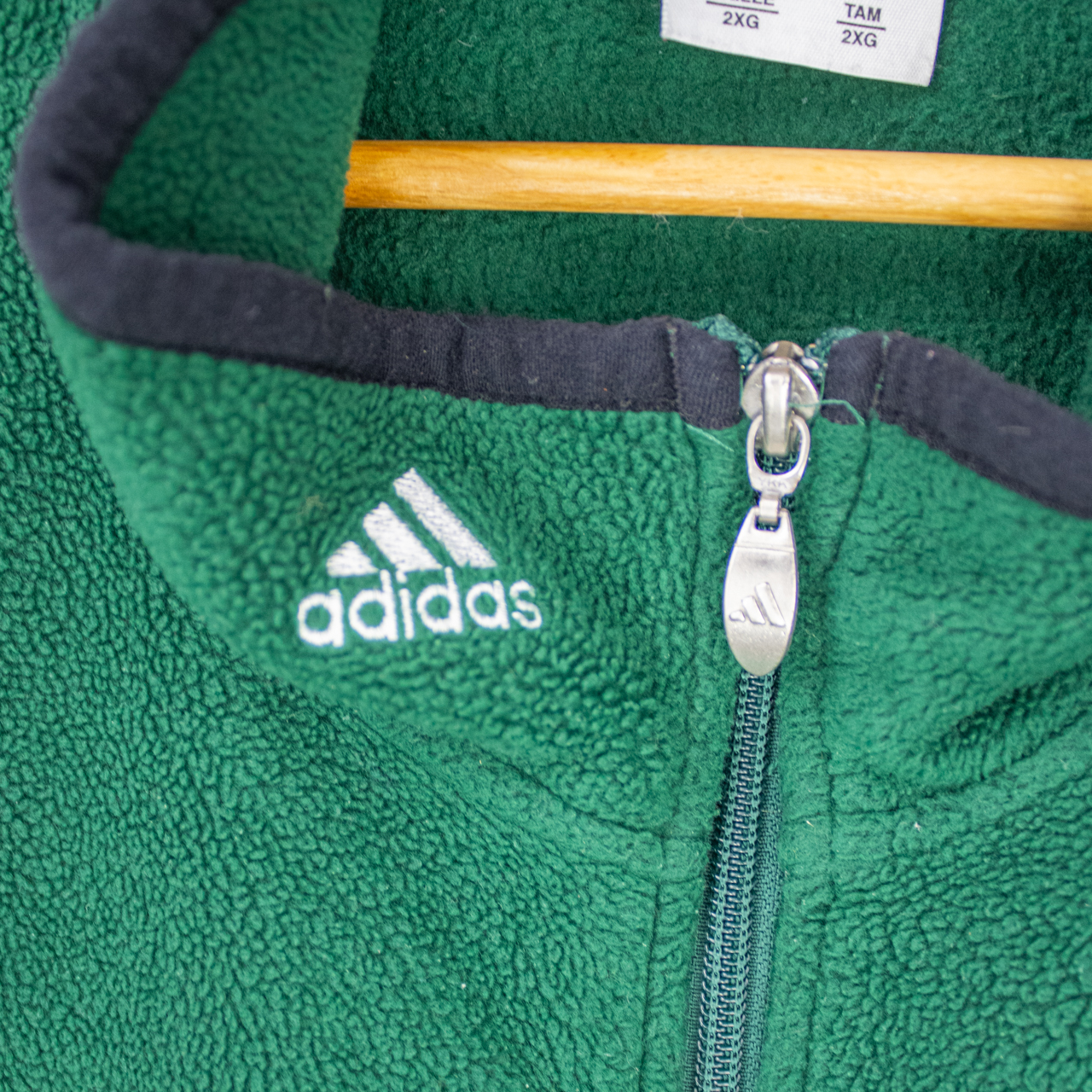 VINTAGE ADIDAS FLEECE VEST JACKET - XXL