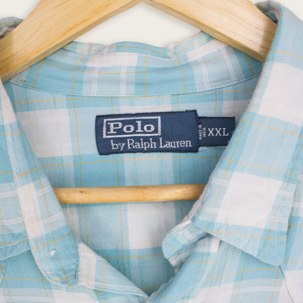 VINTAGE LONG-SLEEVE RALPH LAUREN BUTTON-UP SHIRT - XXL