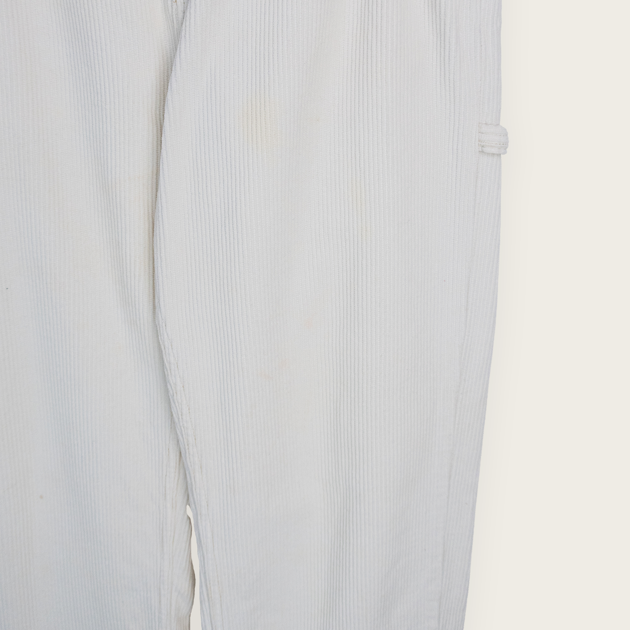 White COTTON ON Casual Streetwear/Indie/Skater Corduroy Carpenter Pants - 32"