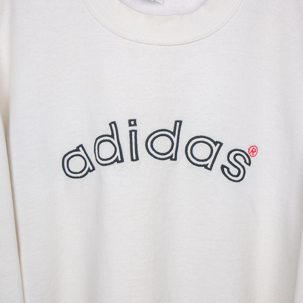 90s Adidas Embroidered Crewneck Sweater - L/XL