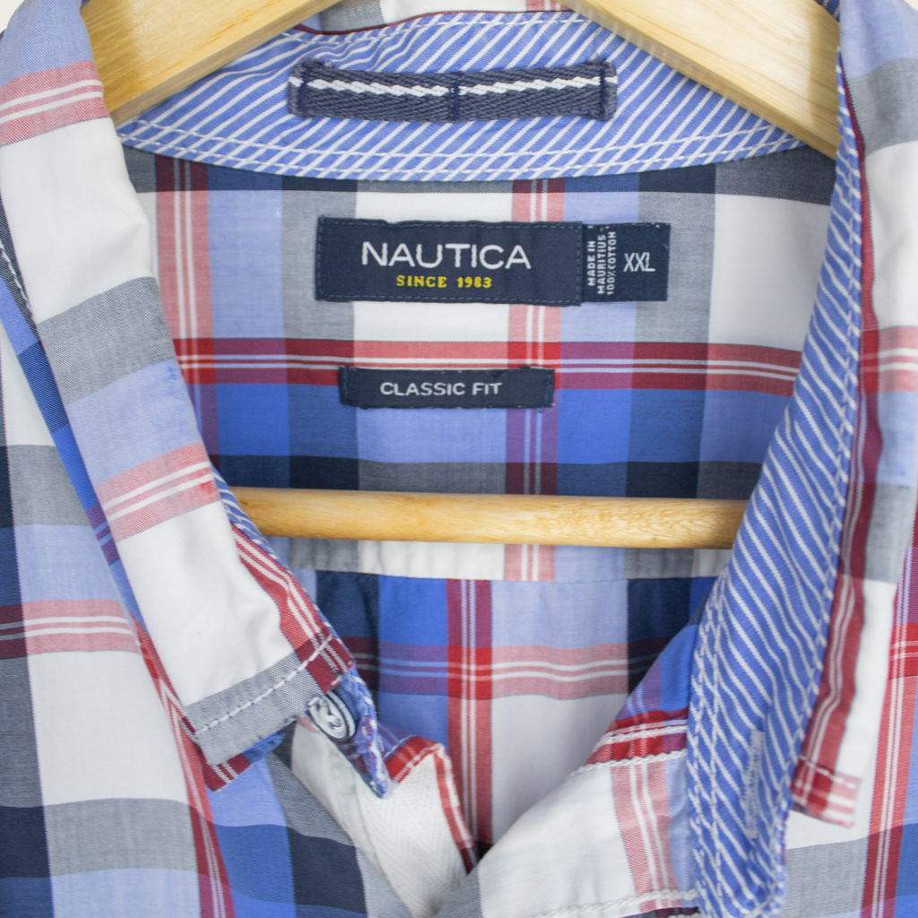 VINTAGE NAUTICA BUTTON-UP SHIRT - XXL