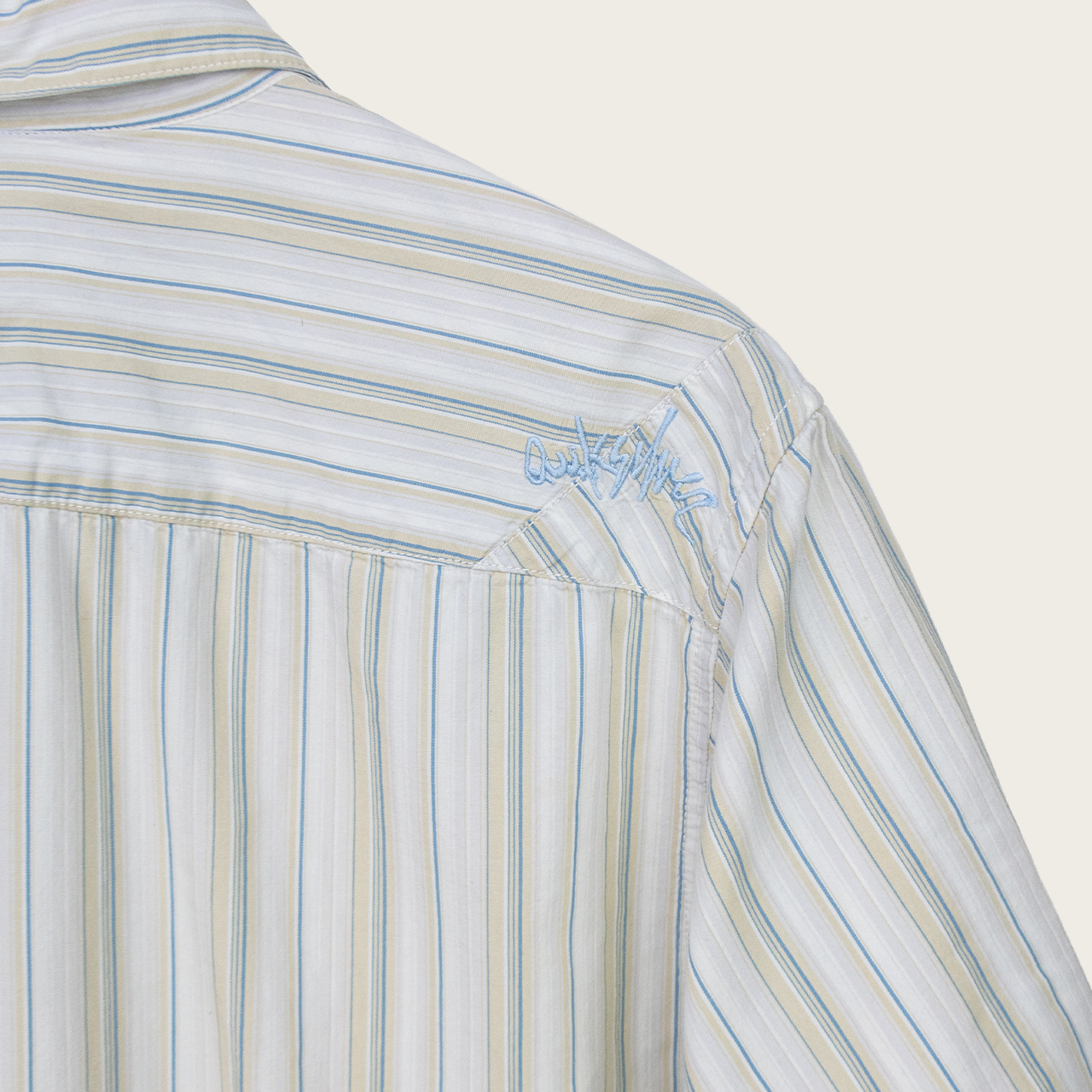 00s Quiksilver Striped Button-Up Shirt - L/XL