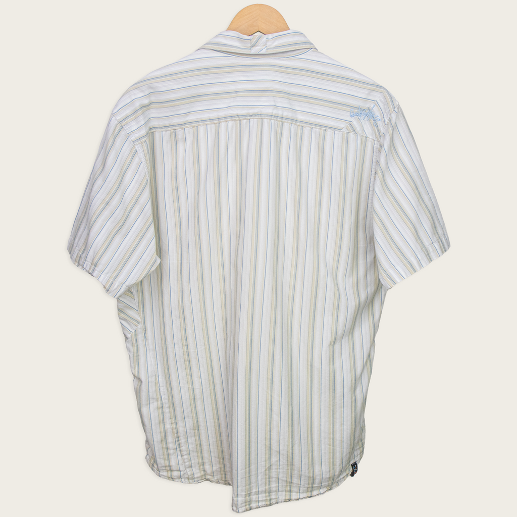 00s Quiksilver Striped Button-Up Shirt - L/XL