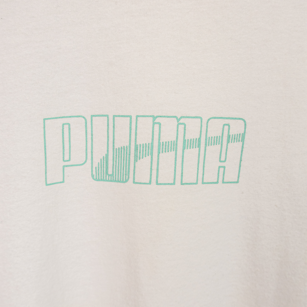 Y2K Puma Baby Tee - White Logo - Size 10