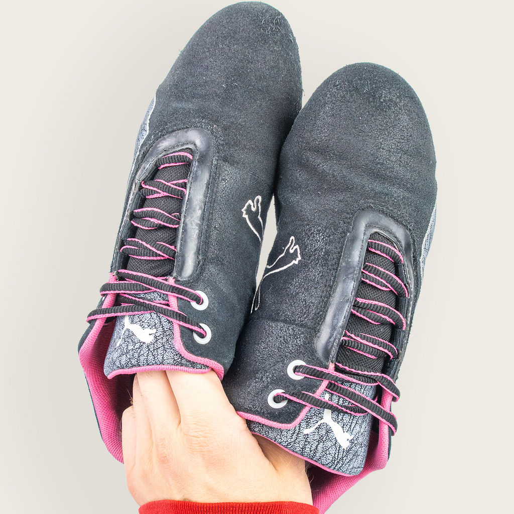 Women's Black/Pink PUMA Motorsport Style Sneakers - US 8.5