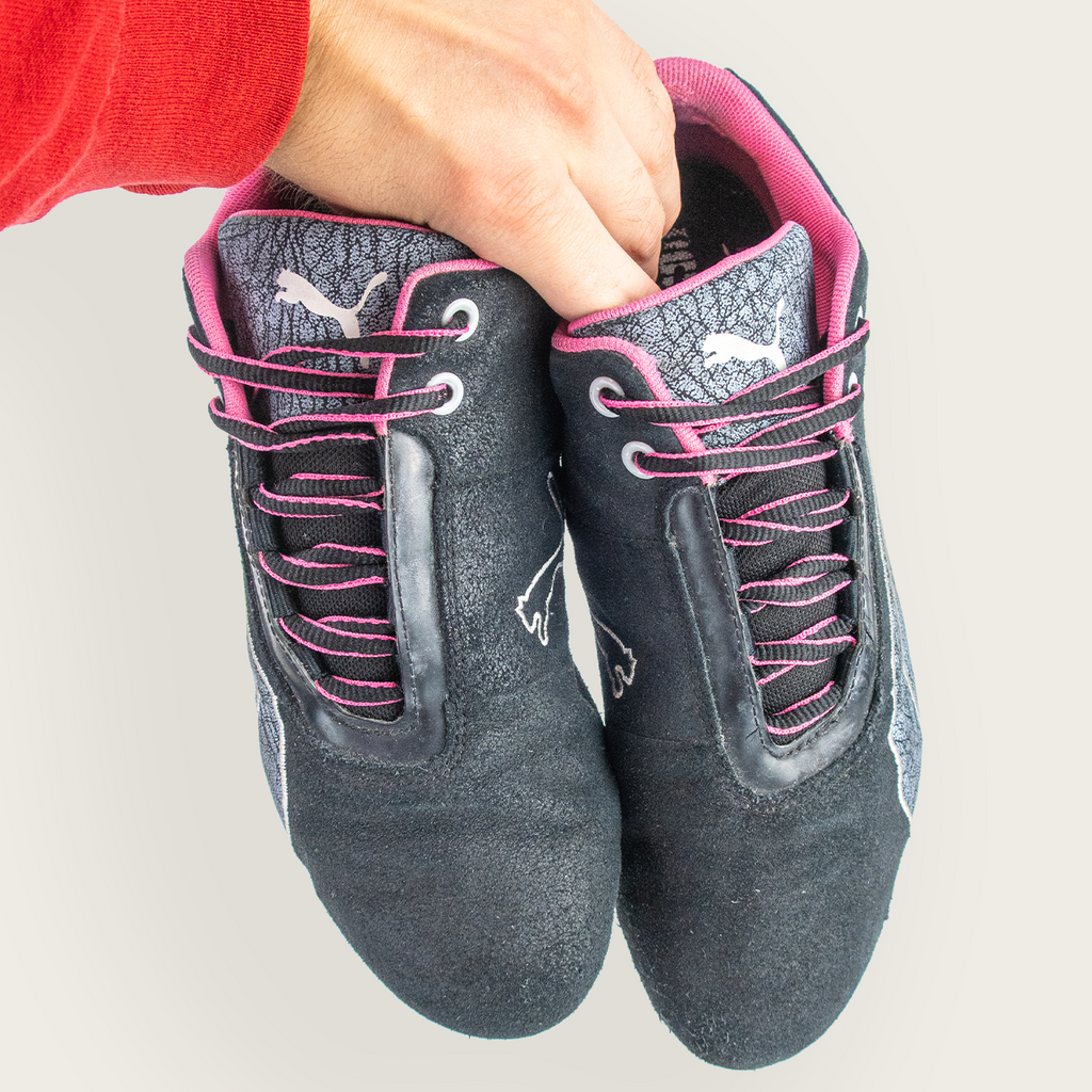 Women's Black/Pink PUMA Motorsport Style Sneakers - US 8.5