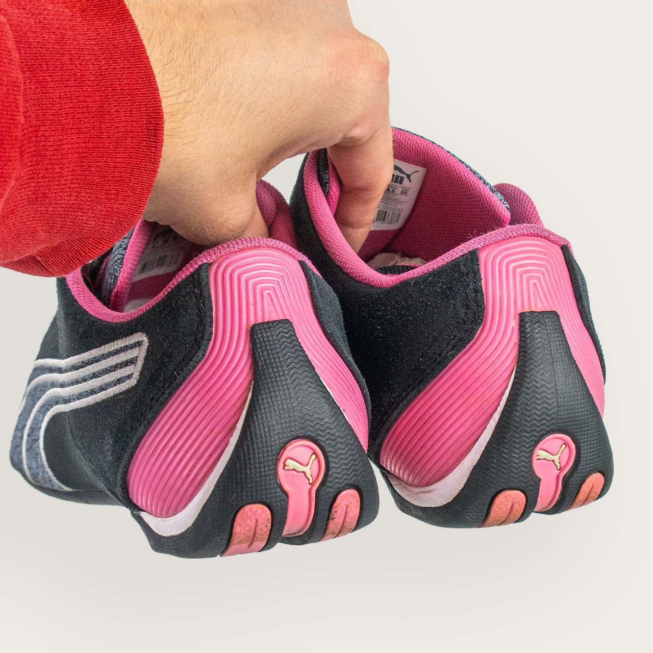 Women's Black/Pink PUMA Motorsport Style Sneakers - US 8.5