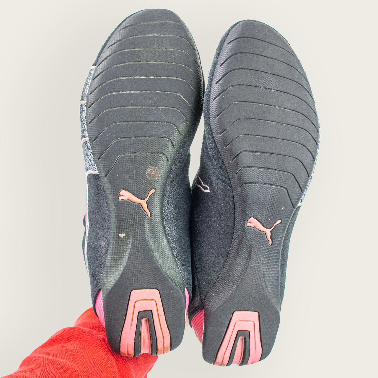 Women's Black/Pink PUMA Motorsport Style Sneakers - US 8.5