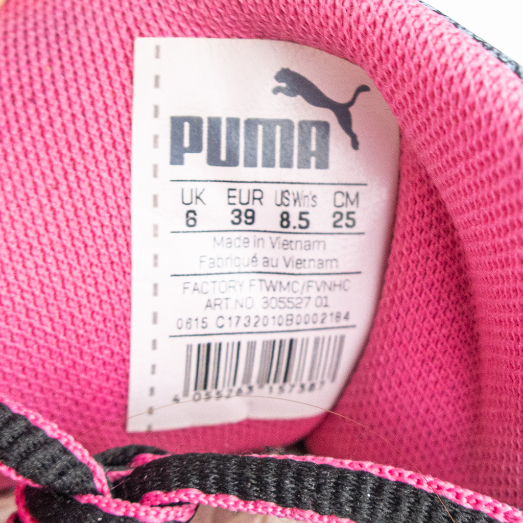 Women's Black/Pink PUMA Motorsport Style Sneakers - US 8.5