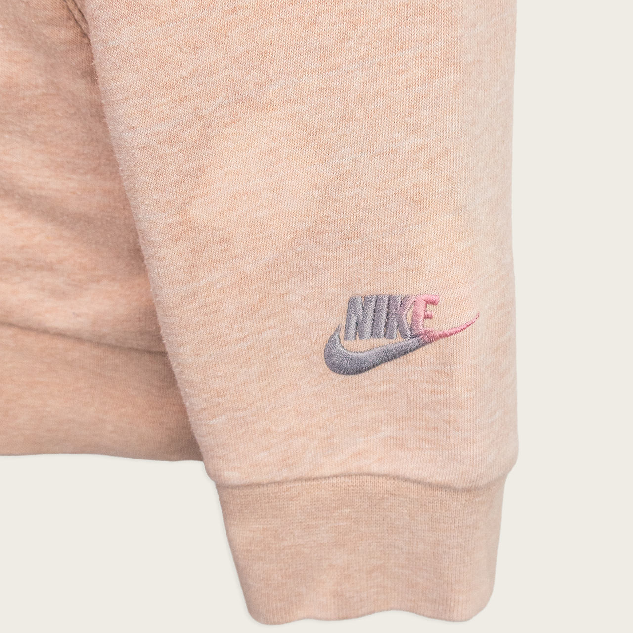 Y2K Nike Zip-Up Hoodie - Peach/Purple - Size S