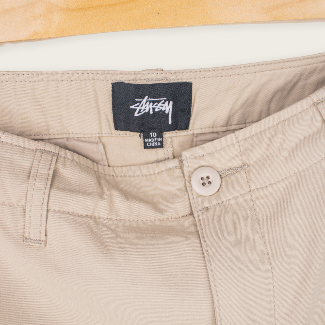 Stüssy Cargo Shorts - Beige - Size 10