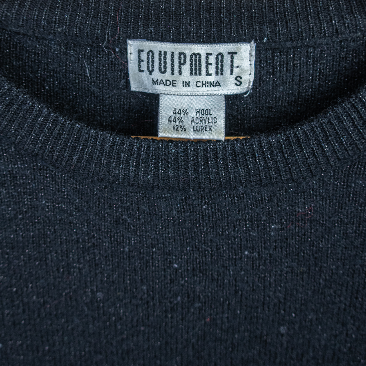 Y2K Equipment Knit Top - Black - Size S