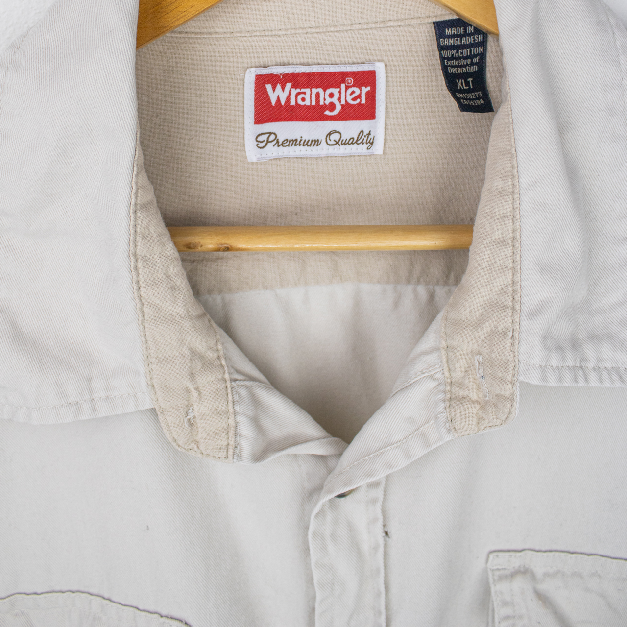 00's WRANGLER BUTTON-UP SHIRT - XL