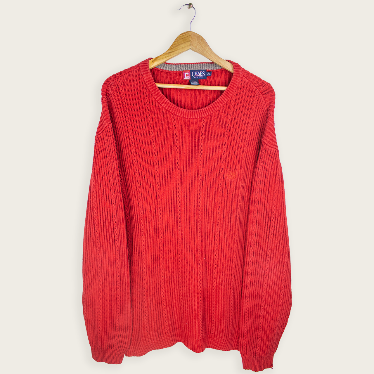 00's CHAPS KNIT SWEATER - XL