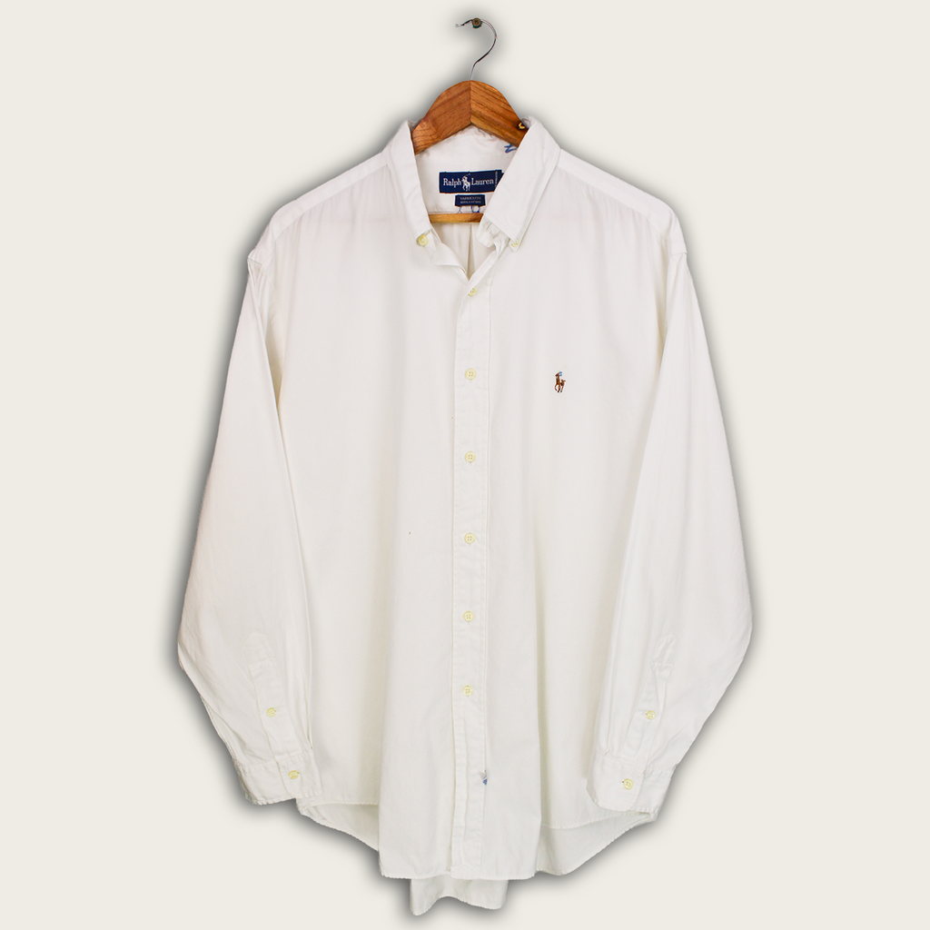 VINTAGE LONG-SLEEVE RALPH LAUREN BUTTON-UP SHIRT - XXL