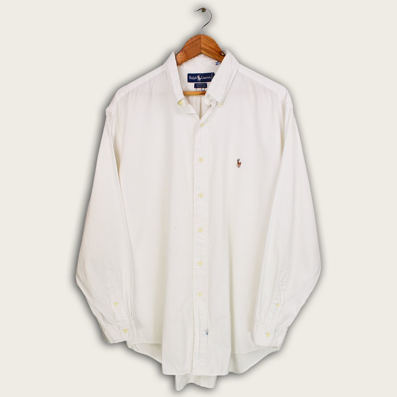 VINTAGE LONG-SLEEVE RALPH LAUREN BUTTON-UP SHIRT - XXL