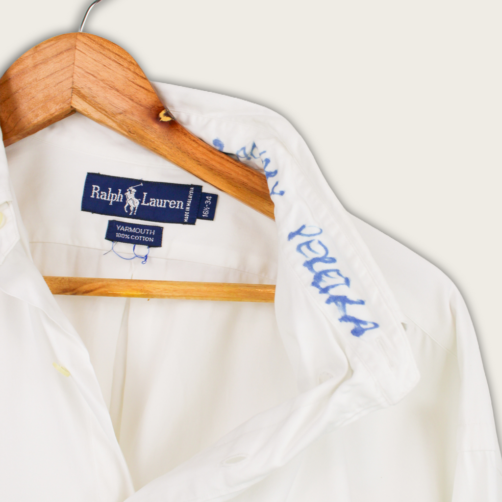 VINTAGE LONG-SLEEVE RALPH LAUREN BUTTON-UP SHIRT - XXL